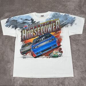 Vtg 2011 Kentucky Speedway NASCAR Tee Size XXL Horsepower AOP Racing T-Shirt